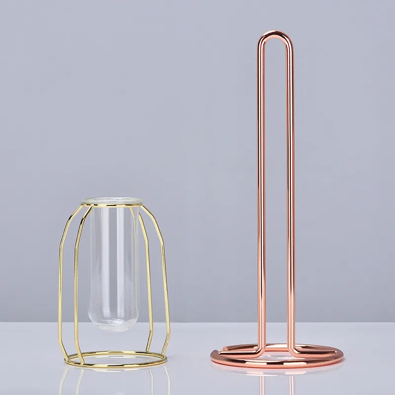 Rose Gold 32x13CM Нержавеющая сталь, держатель для кухонных рулонов, бумажных полотенец, держатель для туалетной бумаги, стойка для салфеток, аксессуары для домашнего стола - Цвет: Rose Gold 32x13CM