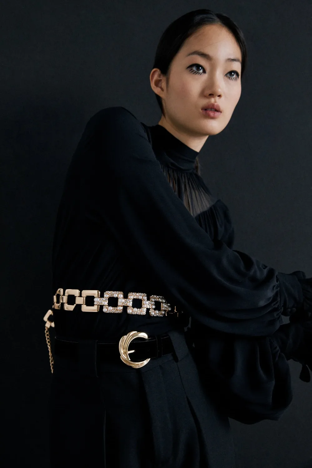 Girlgo роскошный бренд Za пояс с жемчугом для женщин Шарм Кристалл Макси Пряжка массивные ремни Женские Романтические вечерние ювелирные изделия