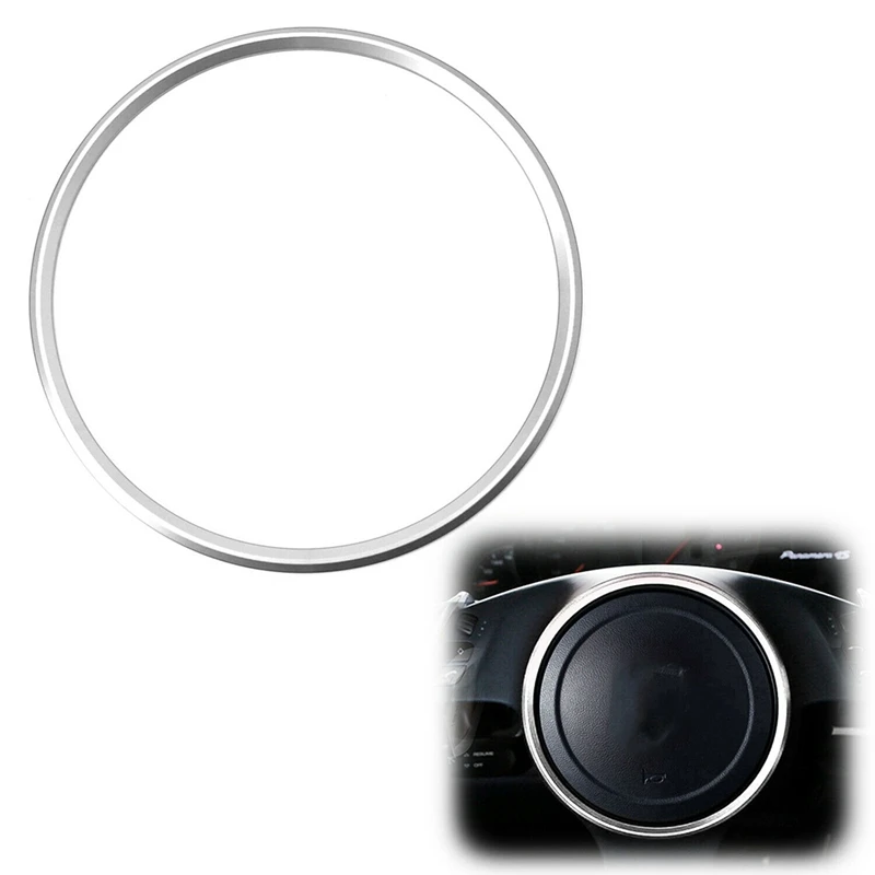 

Silver SteeringWheel Ring Decoration Trim for -Porsche Cayenne Panamera Macan 911