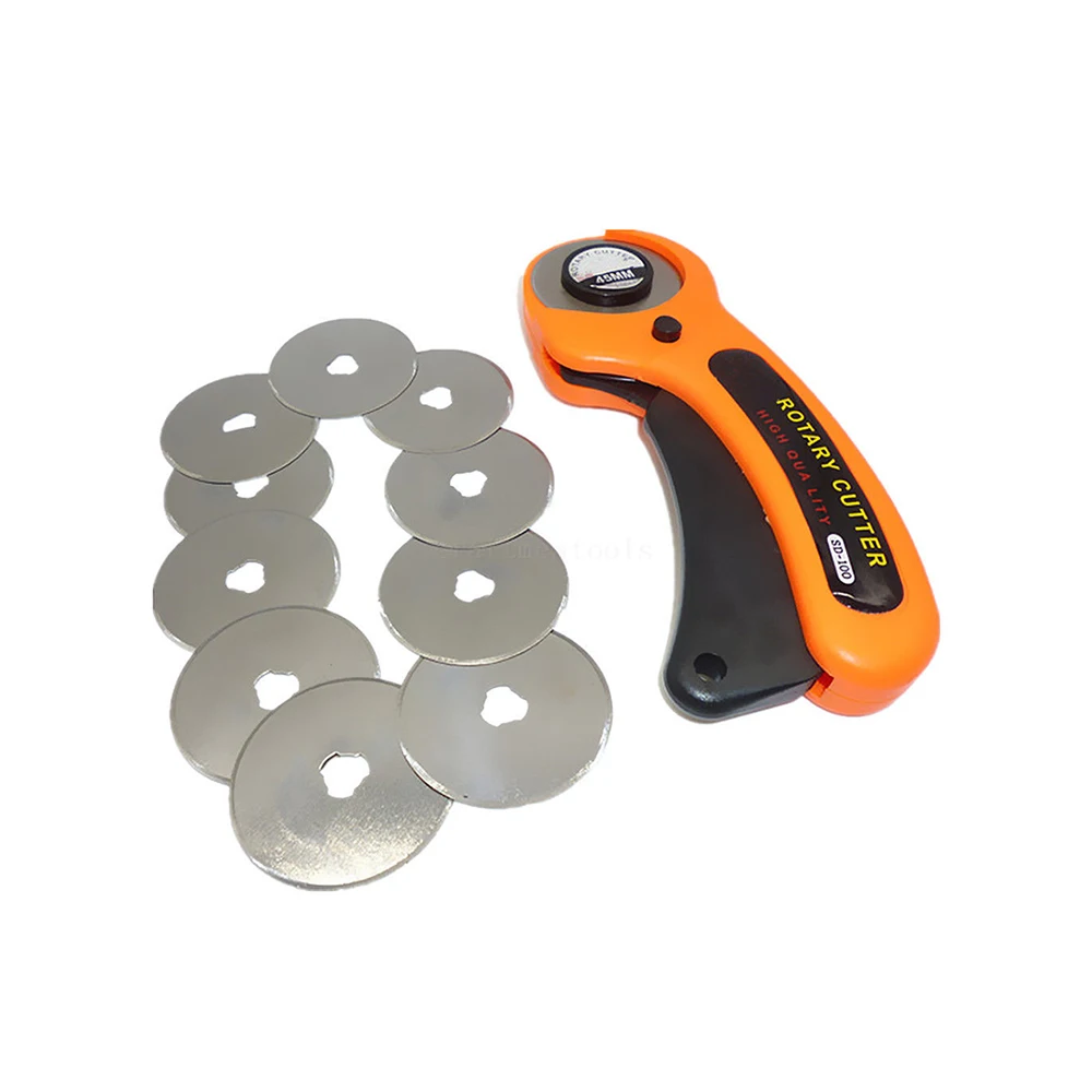 10 шт. 45 мм круговой режущий вращающийся нож для лоскутного шитья ткани кожи