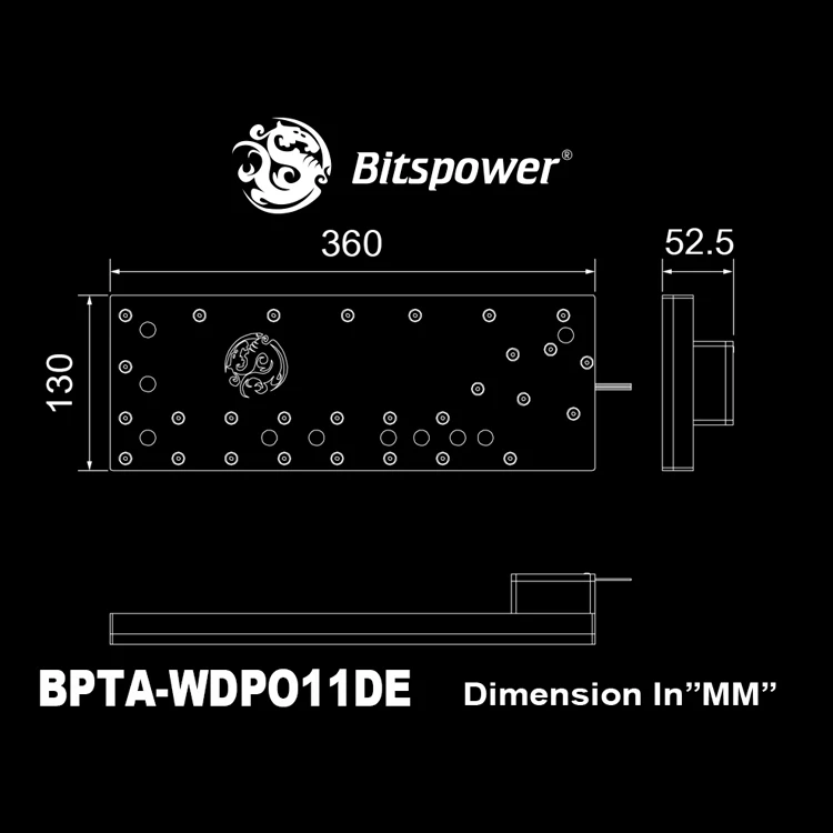 Bitspower Touchaqua Sedna O11D для LIAN LI O11 динамический(PWM) Водный пластины с 17 Вт насос