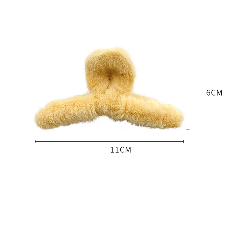 

1PC 2020 Korea Women Autumn Winter Plush Sweet Hair Claws Colorful Faux Fur Hair Clips Hairpins for Women Hair Accessories