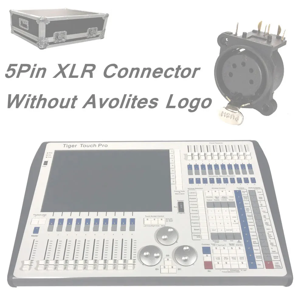 5Pin XLR Connector Профессиональный Tiger Touch Pro контроллер музыка DJ оборудование консоль освещение на сцену для светодиодный Par Перемещение лазерной головки проектор - Цвет: 5Pin XLR Connector