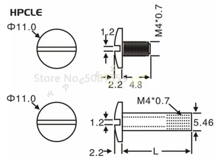 100x5 5 мм * L нейлоновые белые или черные книжные Винты пластиковые винты мужские и