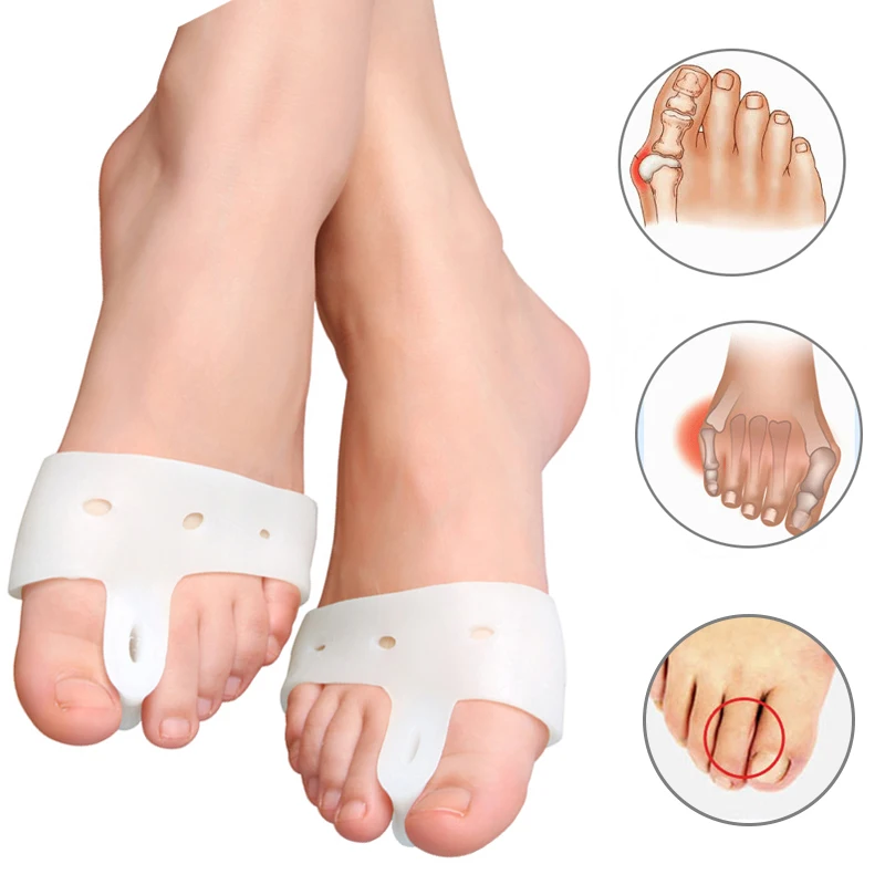 

Silicone Foot Finger Toe Separator Adjuster Hallux Valgus Pedicure Corrector Feet Care Bunion Bone Thumb Valgus Protector