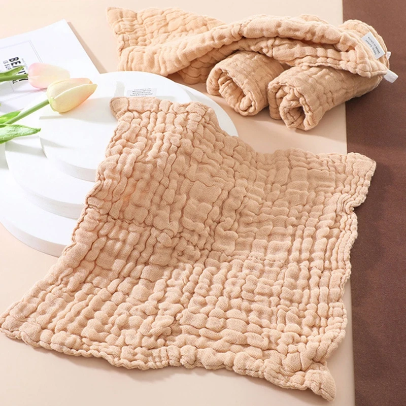

6 Layer Baby Handkerchief Soft Absorbent Gauze Burp Cloth Kids Wipe Cloth Newborn Face Towel Bibs