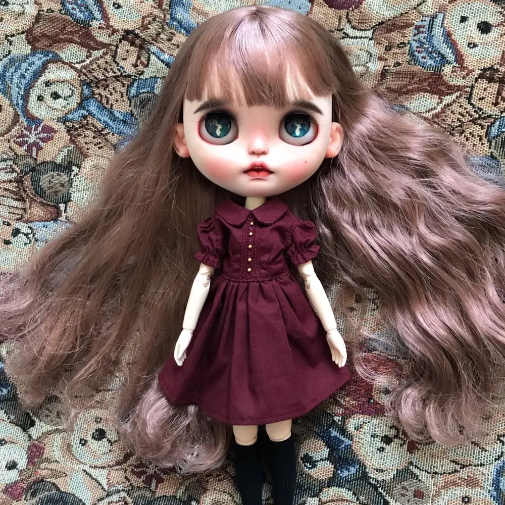 Neo Blyth кукла NBL на заказ матовое лицо коричневые волосы мультфильм ведьма макияж 1/6
