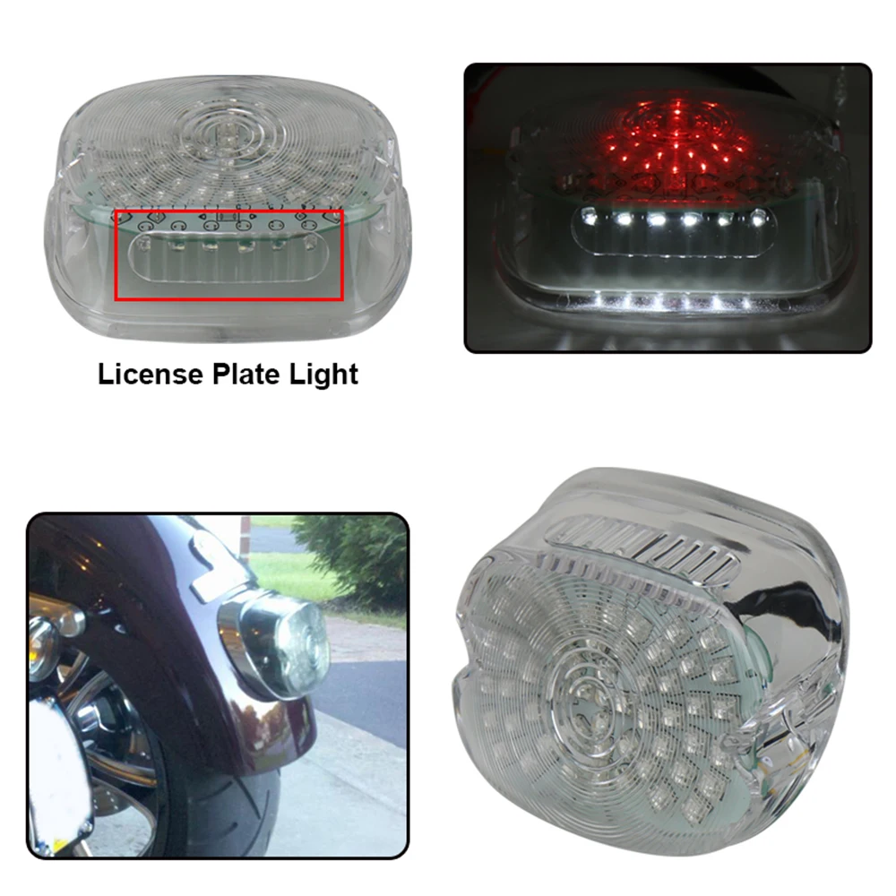 Светодиодная задняя фара Прозрачная с тормозным сигналом поворота для Harley Sportster