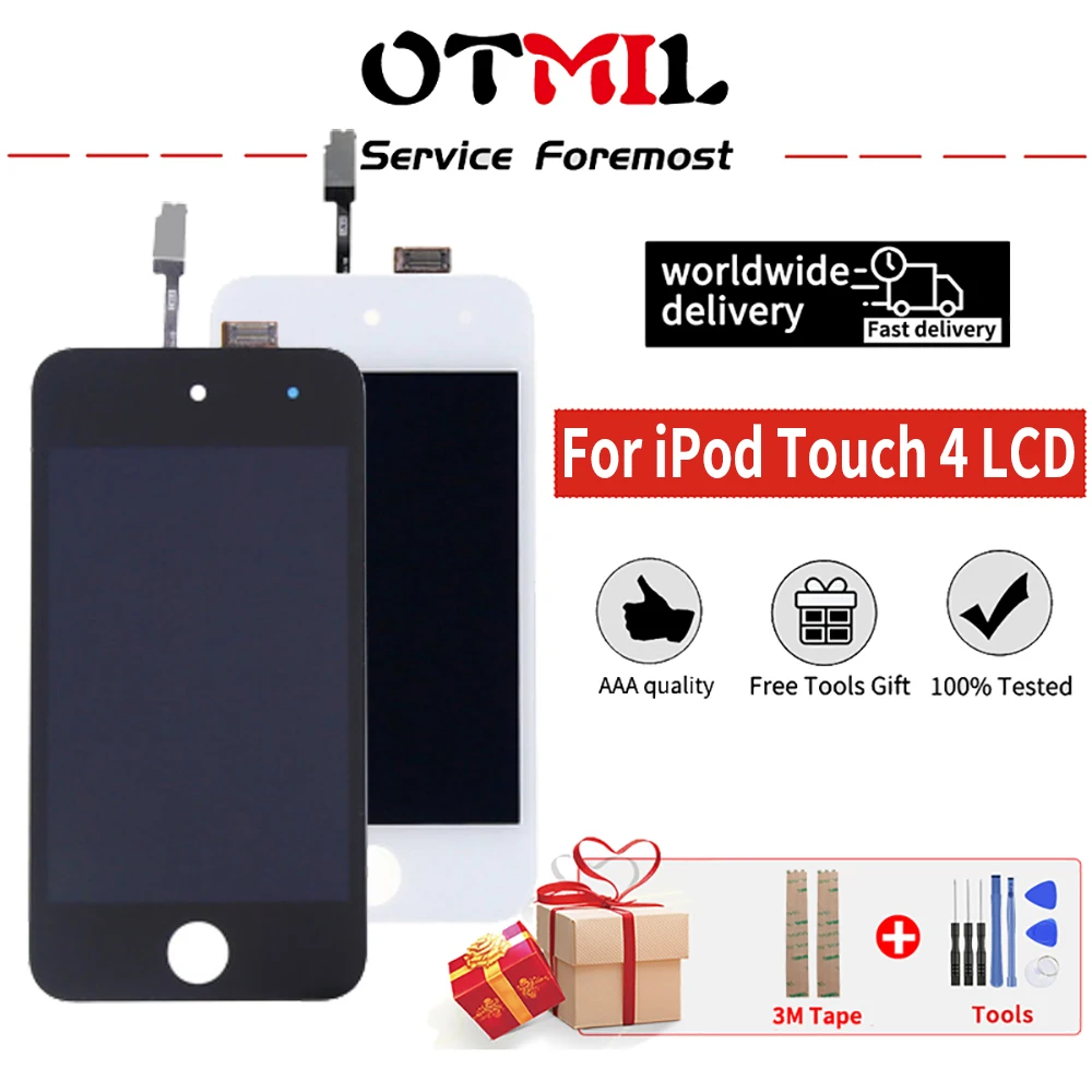 OTMIL для iPod Touch4 4th LCD кодирующий преобразователь сенсорного экрана в сборе +