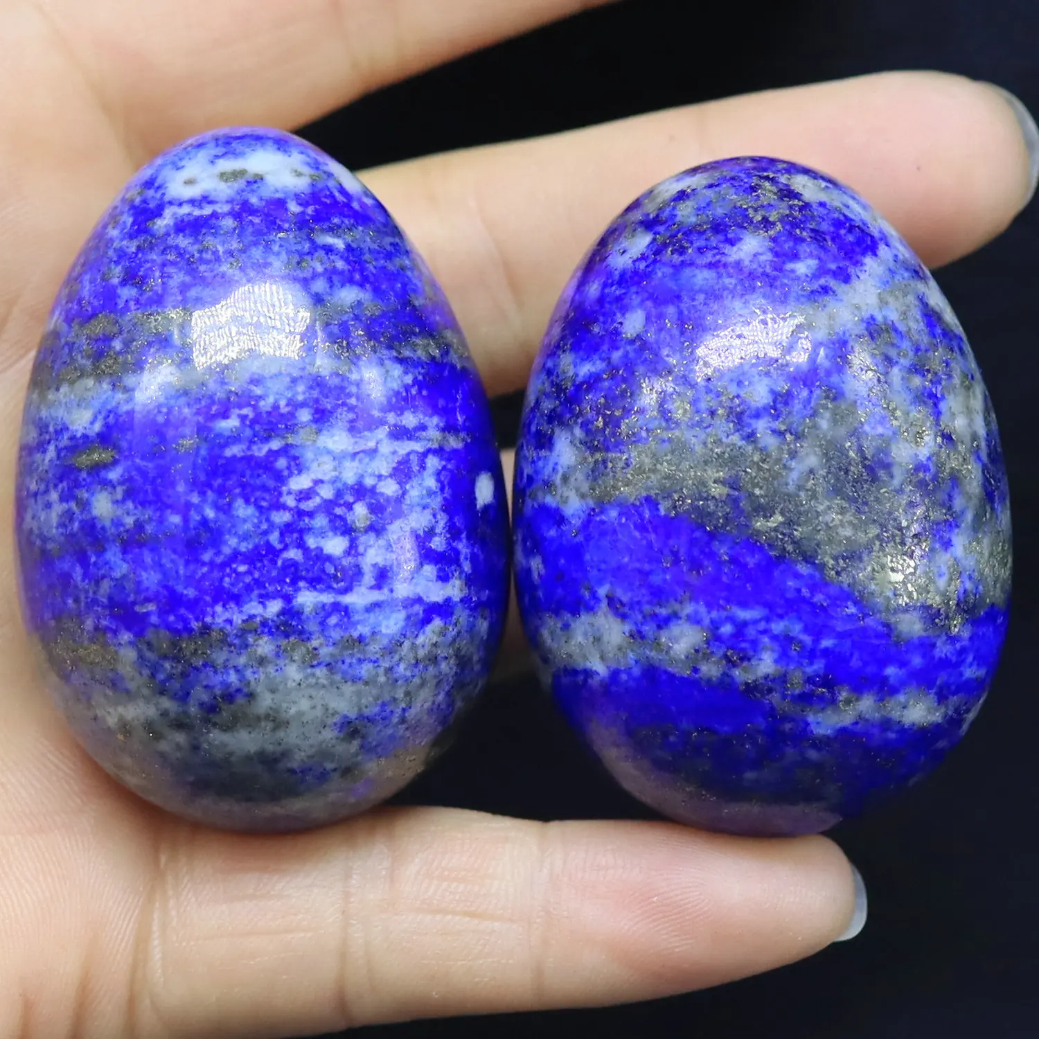 

Яйцо из натурального лазурита с кристаллами камень-кристалл egg 1