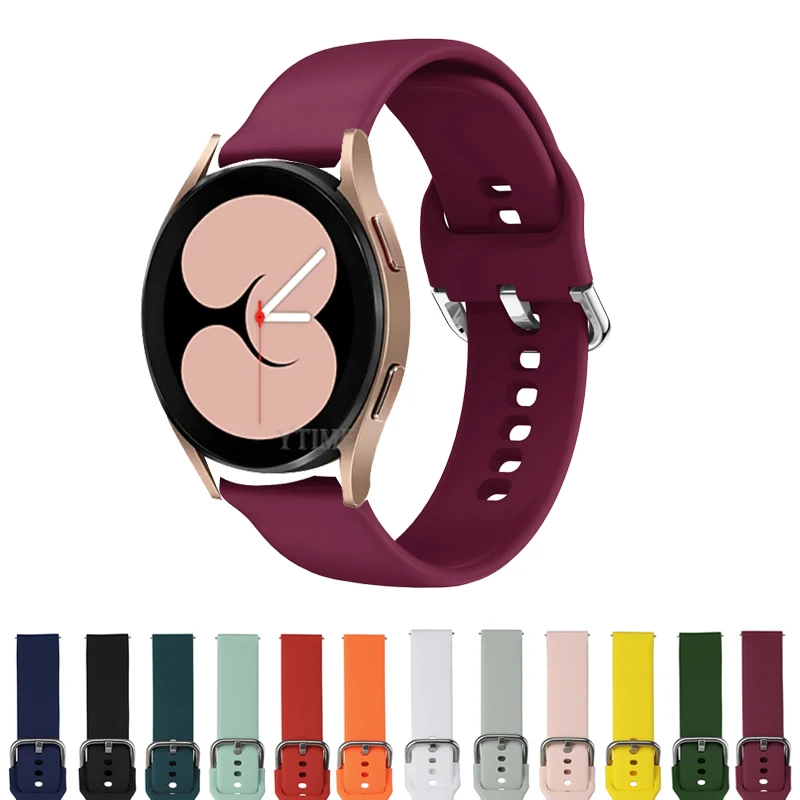 

Watch Band For Samsung Watch 4 40mm 44mm Bracelet 20mm Soft Silicone Strap for Samsung Galaxy Watch4 Classic 42mm 46mm Correa