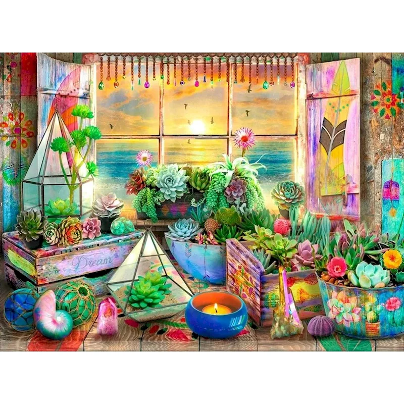 

GATYZTORY DIY Acrylic Paint By Numbers Unique Landscape Kits Gift For Children Painting By Numbers Plant Zero Still Lifes Wall A