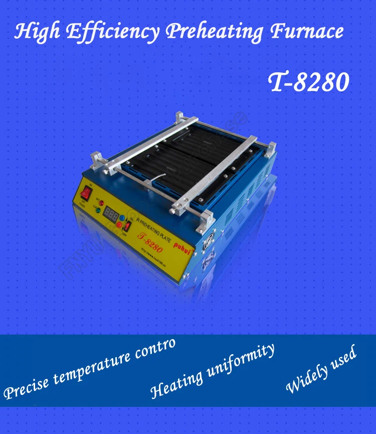 PUHUI T8280 инфракрасный высокой мощности PID интеллектуальный контроль температуры нагревательный T-8280 PCB Подогрев паяльная станция с термостатом