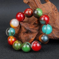 natural color jade hand carved 16mm round bead bracelet fashion boutique jewelry mens and womens color round bead bracelet