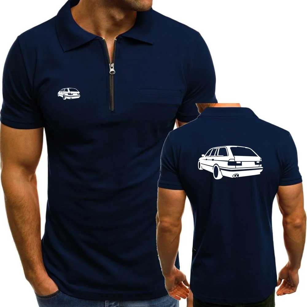 

Men Polo Shirts Men's Short Sleeve Jersey SUV Car E34/E36 TShirts Zipper Lapel Pocket Tees Supercar 5 Series StreetWear
