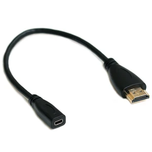 20cm d type female micro hdmi compatible to hdmi compatible a type male adapter cable for tablet cell phone free global shipping