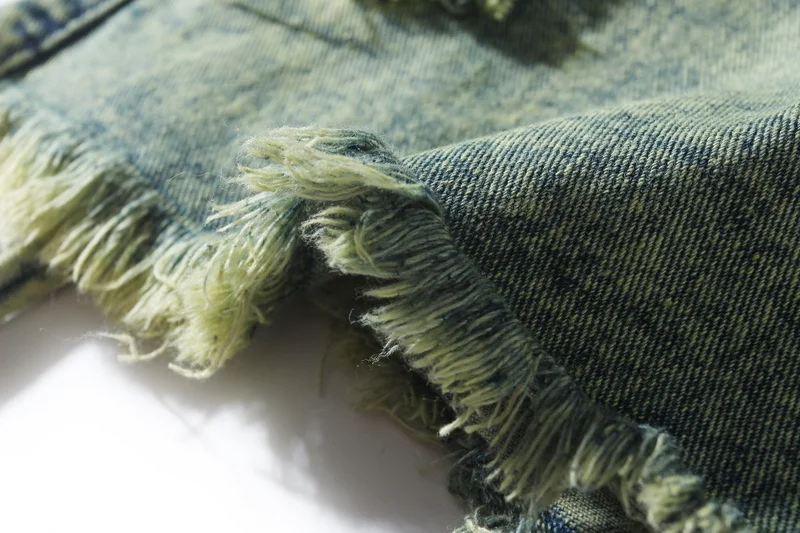 

IEFB men's vintage work clothes jeans shorts vintage high street fashion Multi Pocket Capris summer trend flannel pants 9Y8054