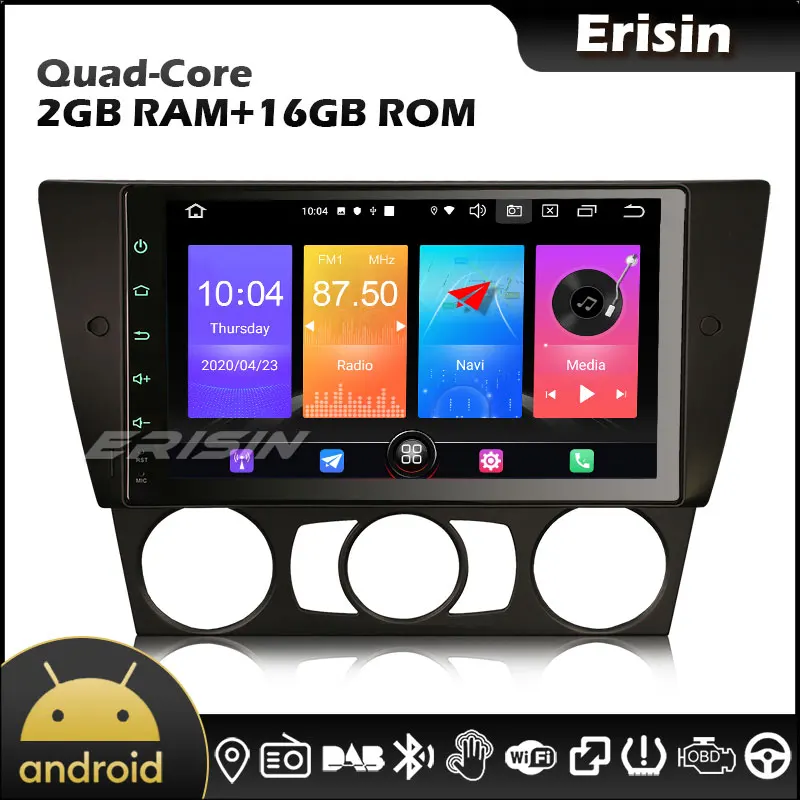 Erisin 2730 9 &quotAndroid 10 0 OS EU Warehouse GPS 4G TPMS DAB CarPlay Авторадио для E90 Saloon E91 Touring E92 Coupe E93 M3