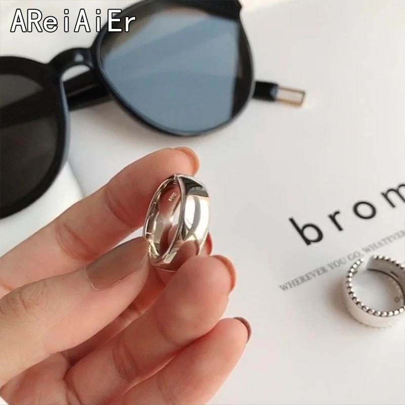 Большие гладкие кольца для женщин обручальное кольцо регулируемое открытое