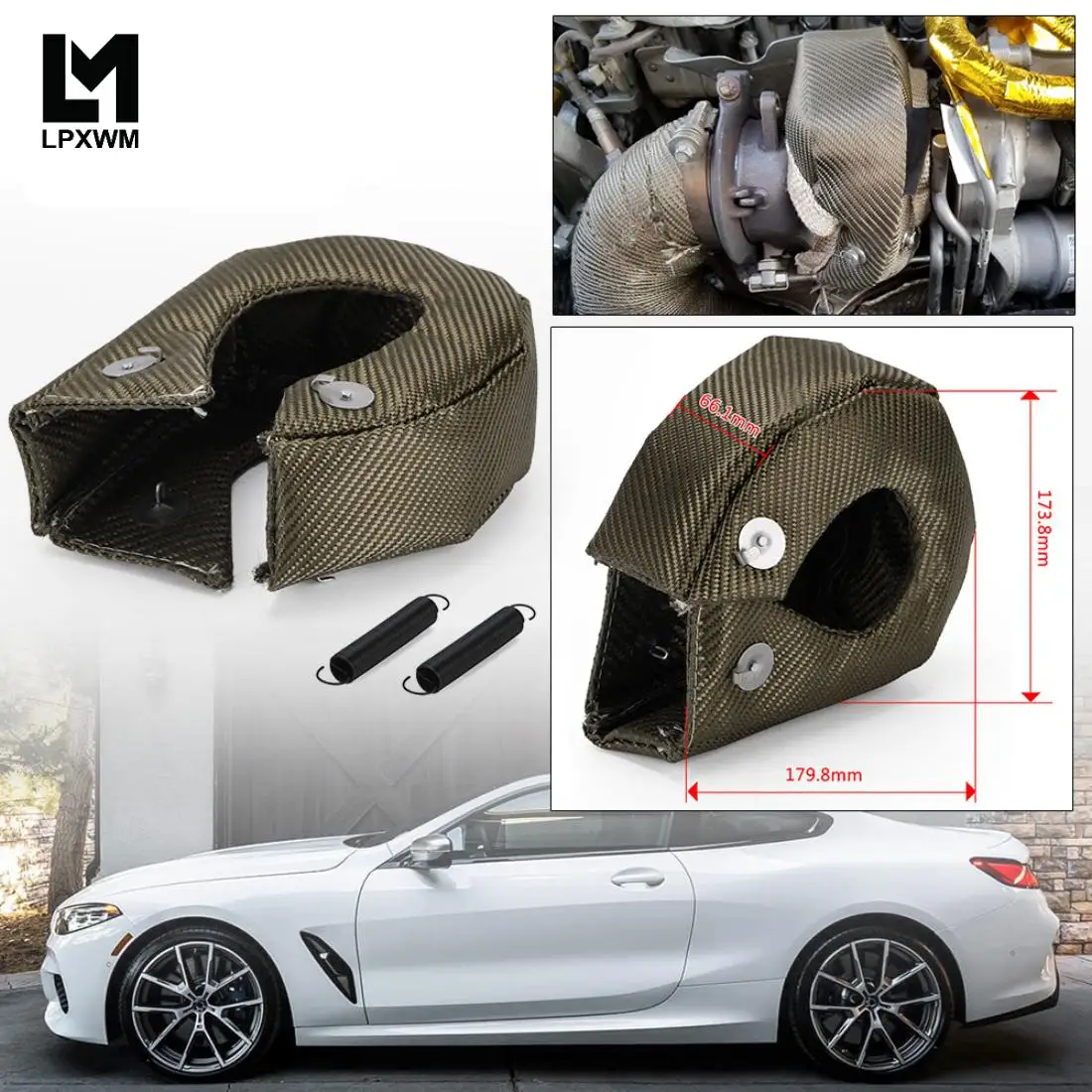 100% полностью титановый Турбо тепловой щит T3 турбо одеяло Подходит для: t2 t25 t28 gt28