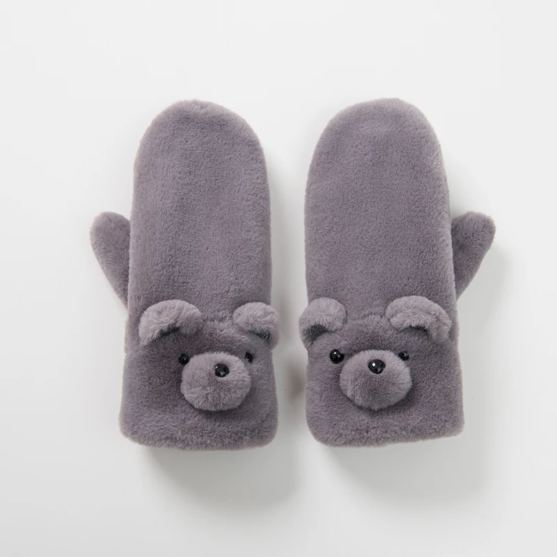 

Thickened Cycling Gloves Winter Plush Cute Student Winter Gloves Cute Korean