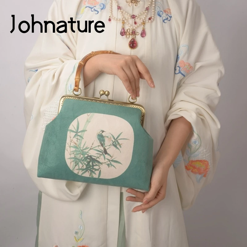 Женская сумочка в китайском стиле Johnature элегантная Чонсам ретро Наплечная Сумка