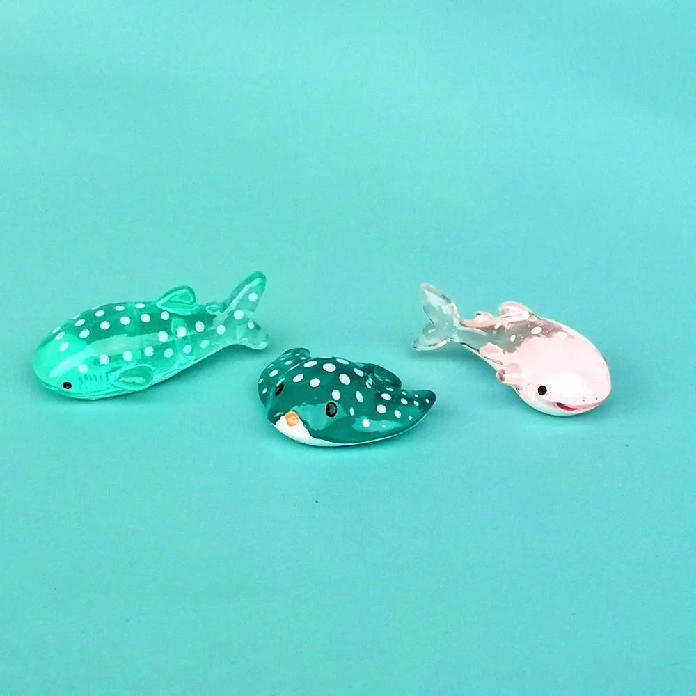 

10pc Marine Animal Shark Whale Sea Fish Model Bonsai Figurine Miniature Fairy Garden Decoration DIY Accessories Home Decor Toy