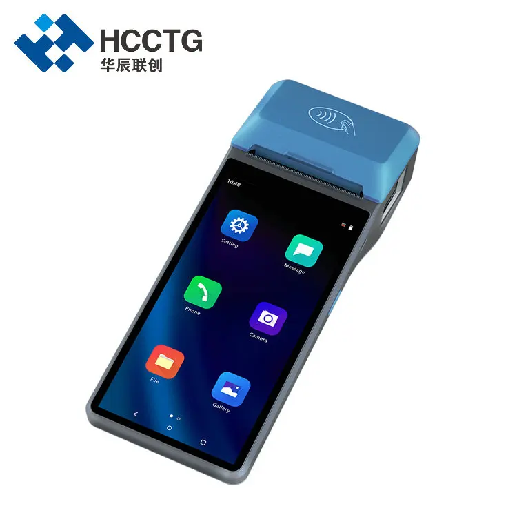 Android 10 0 4G WiFi Bluetooth NFC портативный POS-терминал для оплаты с 58 мм термометкой принтер