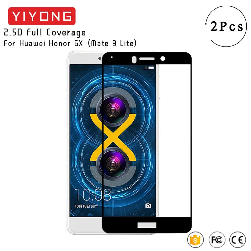 YIYONG Полное покрытие экрана стекло для Huawei Honor 6X 6A закаленное Защита Mate 9 Lite GR5 2017