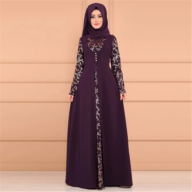 Халат Caftan Дубай ислам мусульманское Макси платье Abayas марокканский Катар Оман