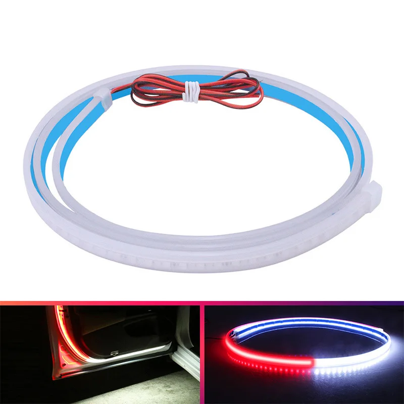 

Colorful streamer Car LED decorative Door Opening Warning Lights Strips Welcome Decor Lamp Anti Rear-end Collision Safety