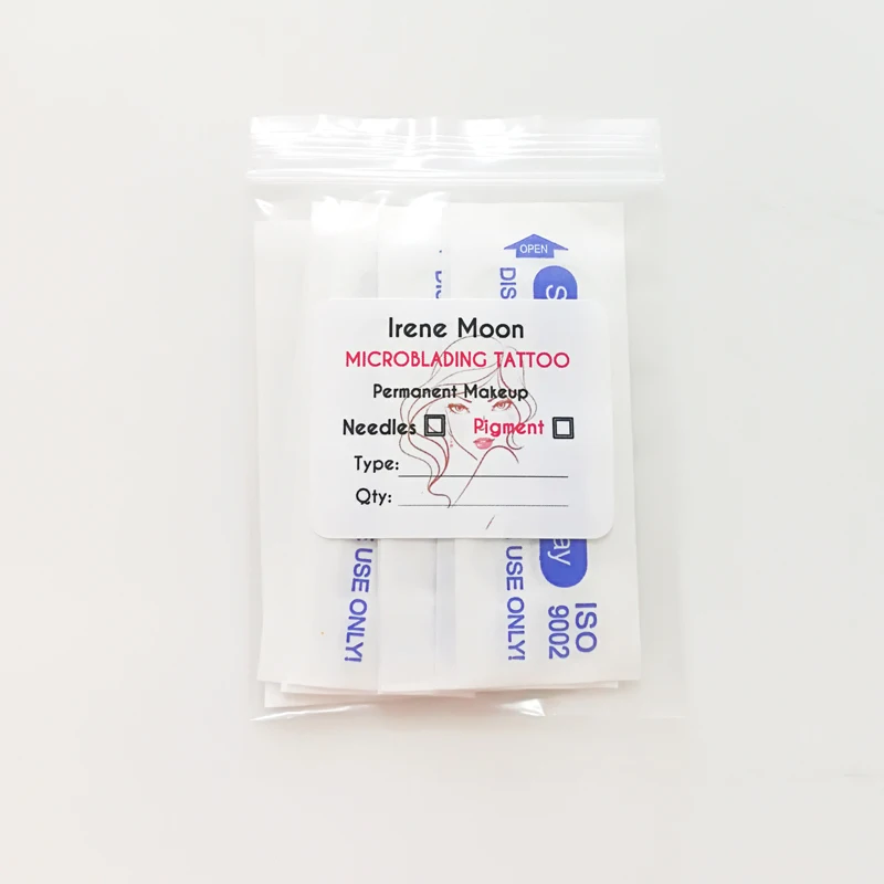 10 шт. микроблейдинг иглы плоские 14 штифтов ручная Татуировка бровей Иглы