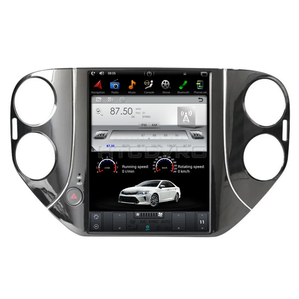 YMODVHT 10 4 дюйма Telsa стиль вертикальный экран четырехъядерный Android 7 1 2 Гб RAM