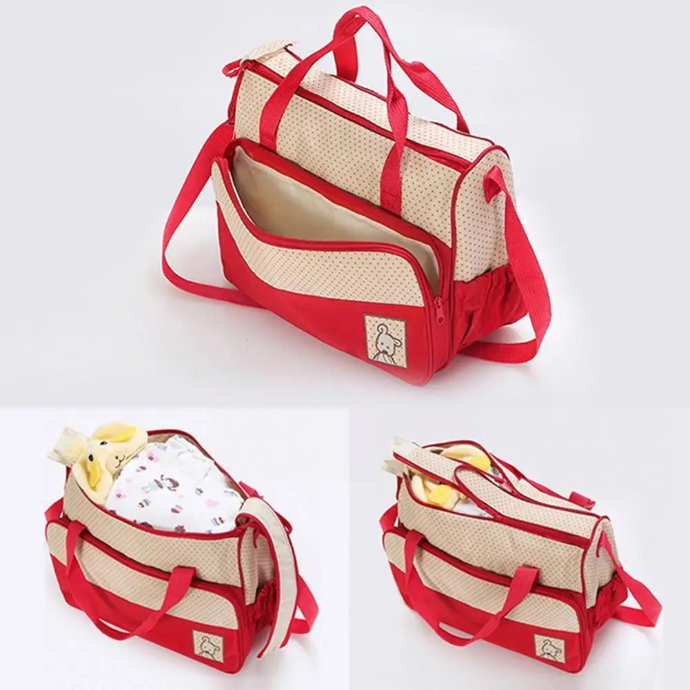 

5pcs/set Multifunctional Mummy Bag, Baby Diaper Bag, Set Bag Bottle Baby G4v2