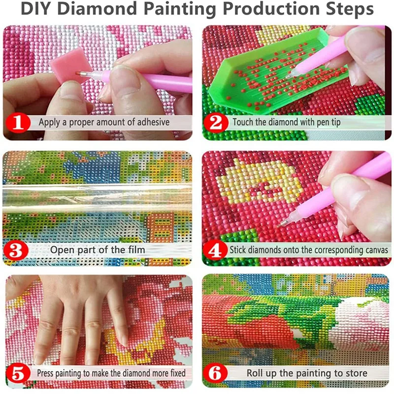 

5D DIY Diamond Painting Kit Painting Style Panda Full Round Diamond Mosaic Embroidery Home Room Decoration Art Painting