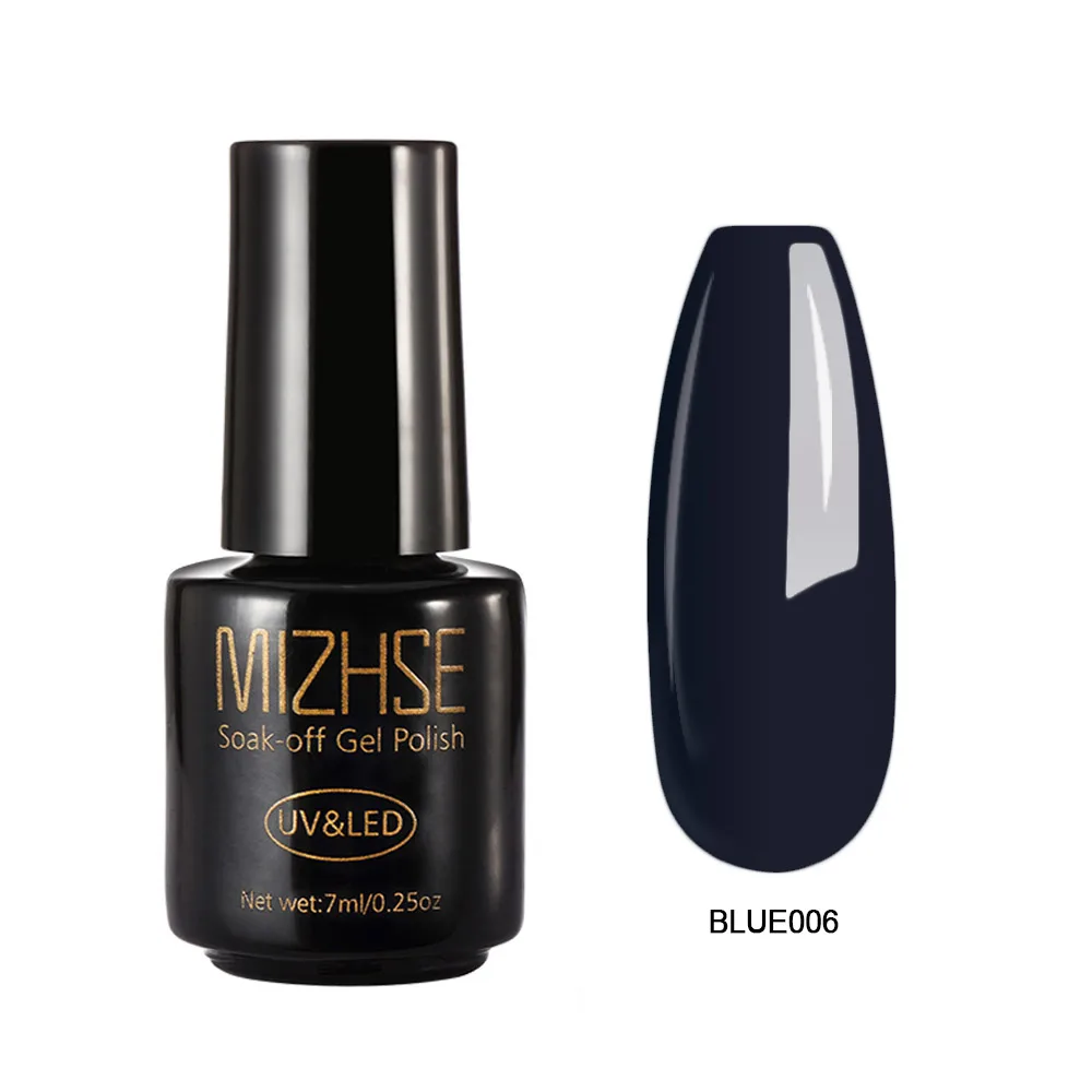 Blue006 MIZHSE дизайн ногтей УФ-гель для ногтей замачиваемый синий цвет УФ-гель лак для ногтей Полупостоянный светодиодный гель для ногтей эмаль УФ-клей - Цвет: Blue006