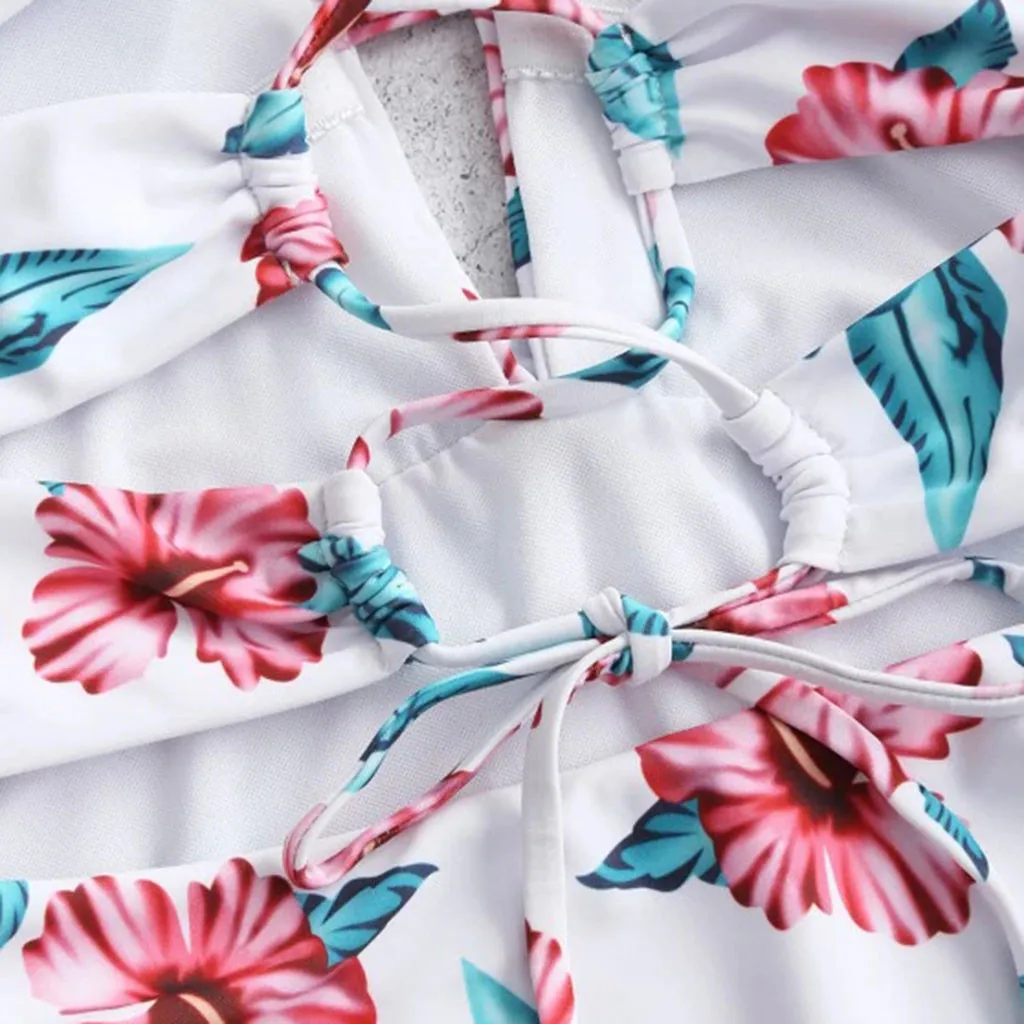 Женский комбинезон с высокой талией пикантный удлиненный цветочным принтом и