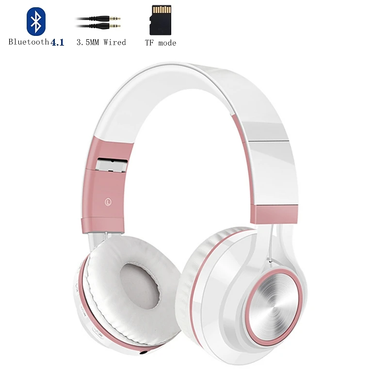 LVcards наушники bluetooth наушники музыкальные гарнитуры(bluetooth 4,1 Поддержка TF карты) для телефонов Беспроводные/проводные наушники A101 - Цвет: Bluetooth4.1-Wired