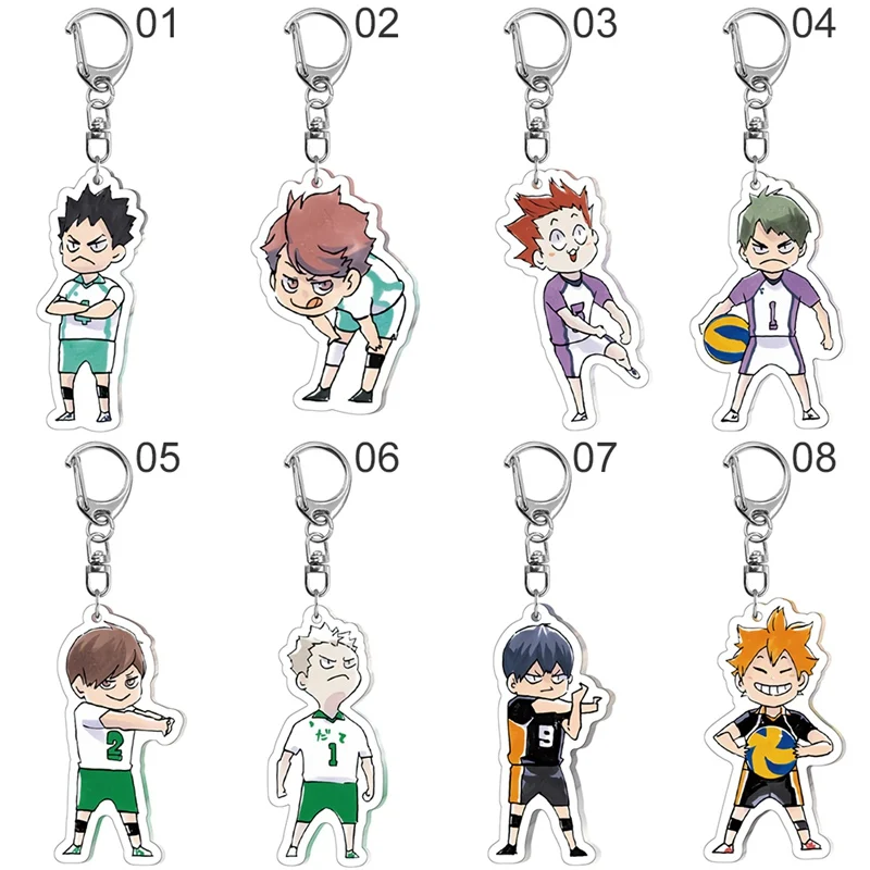 Аниме Haikyuu! Брелок Hinata Shoyo Kageyama Tobio Cosplay акриловый брелок для ключей ключей|Брелоки|