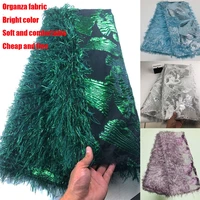 high quality lace nigerian lace fabric for women dress african organza lace fabric nigerian mesh laces fabrics cop 0012