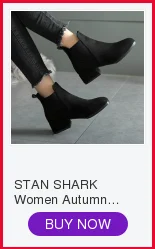 STAN SHARK/женские осенне-зимние ботильоны из флока повседневные однотонные ботинки без шнуровки с круглым носком на квадратном каблуке 4 см; цвет черный, верблюжий; Размеры 35-41