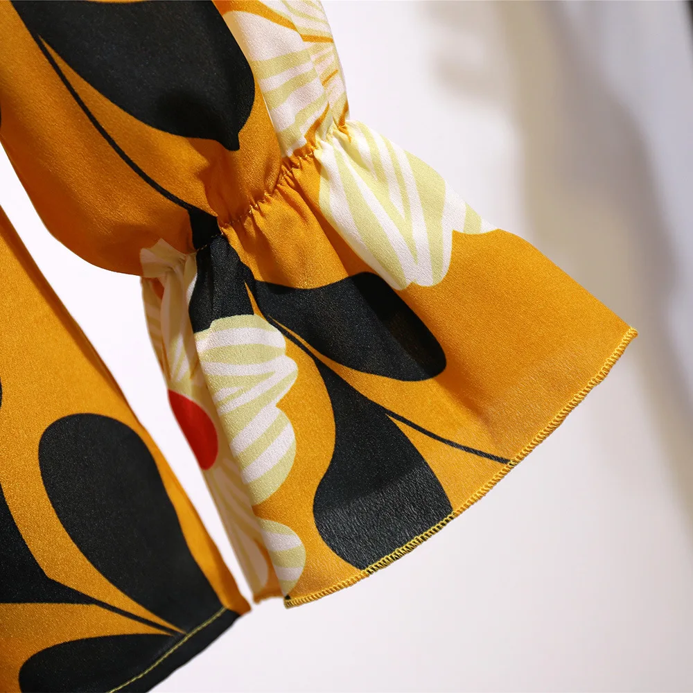 Женская Свободная блузка с длинным рукавом размеры до 7XL | одежда