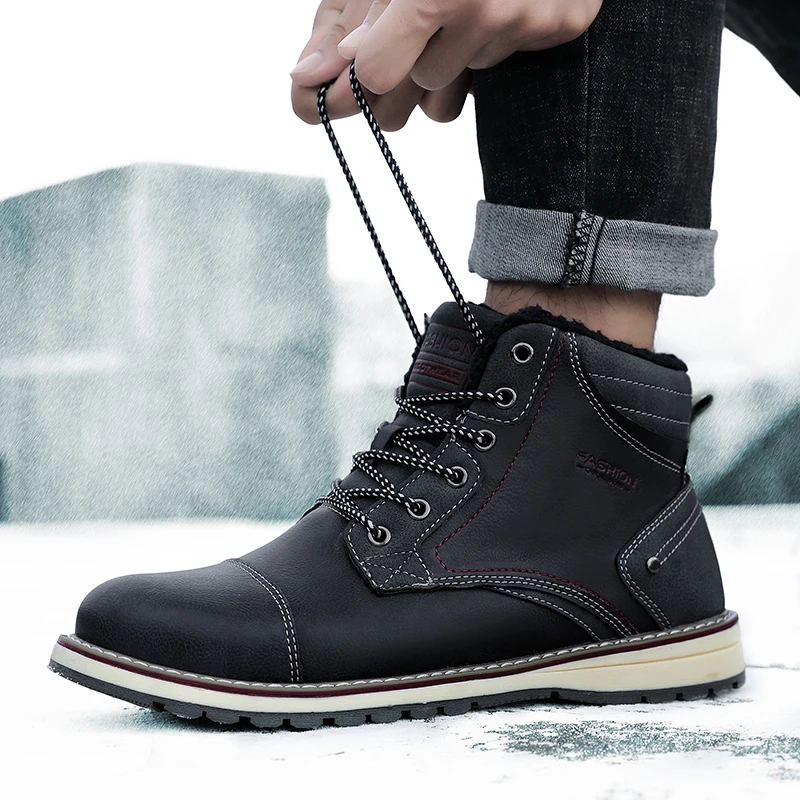 Мужские плюшевые зимние кроссовки * 9714 мужские Ботинки Зимняя обувь Большие