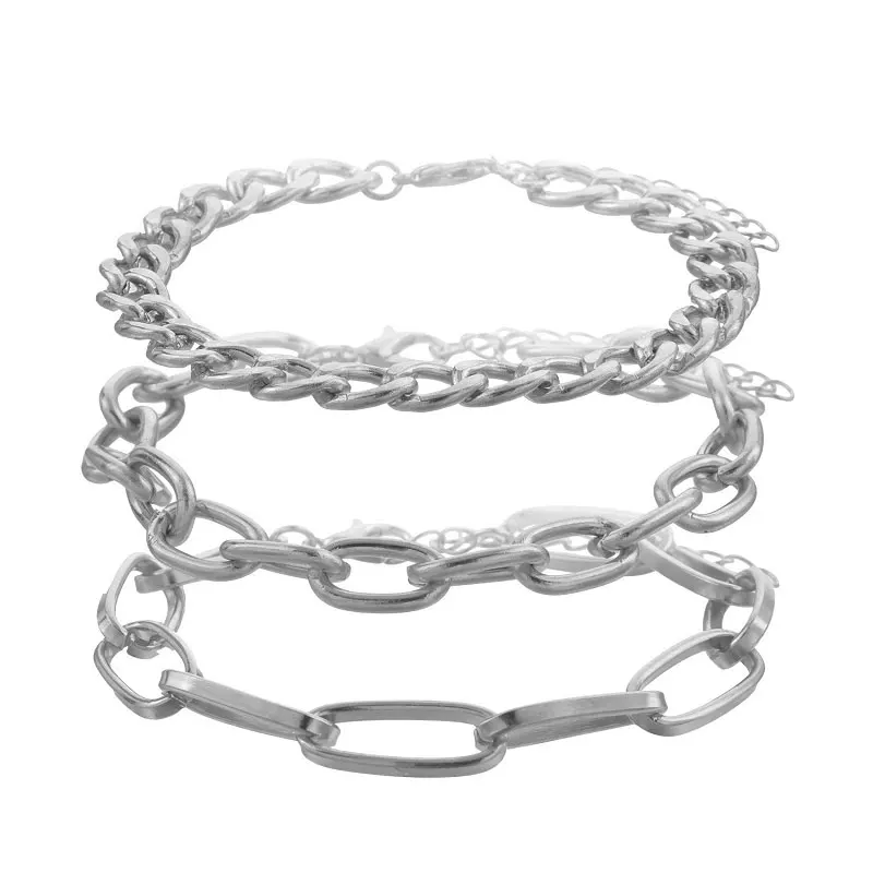 

Fashion Personality Bamboo Thick Chain Metal Bracelet Women Trend Link Chain Hand Jewelry For Women Charm Bracelet 2021