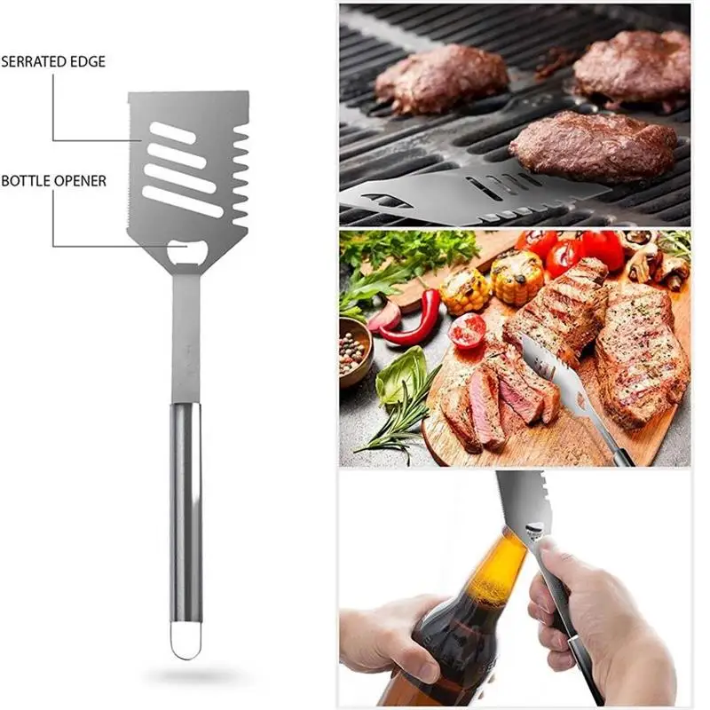 Барбекю гриль набор инструментов Нержавеющая сталь барбекю для кемпинга на