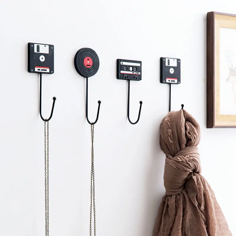 

Kitchen Retro Stainless Steel Wall Decor Hooks Holder Wall Hook Hanger Clothes Coat Key Hanger Door Hook Bathroom Storage Shelf