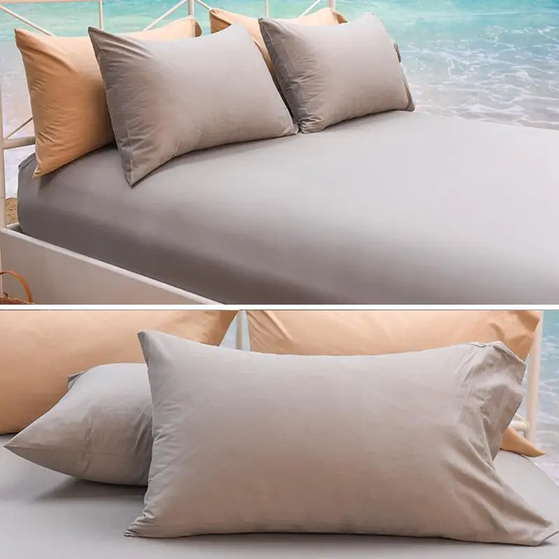 Простыня-наматрасник однотонная постельное белье с эластичной резинкой размеры