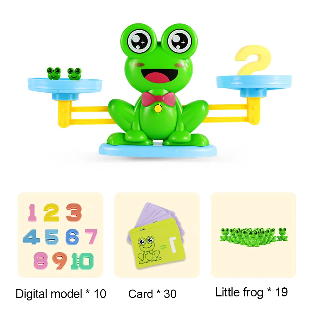 

Kids Cute Frog Math Addition Subtraction Balance Scale Puzzle Game Education Toy