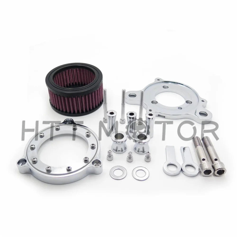 

Aftermarket Motorcycle Parts Chrome Air Cleaner Intake Filter System Kit For Harley-Davidson Sportster XL 883 1200 04-15 chrome