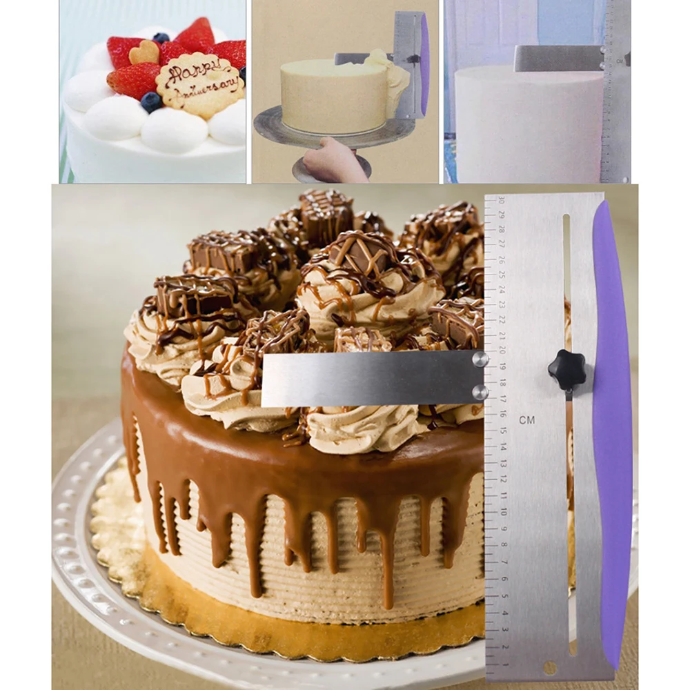 Регулируемый скребок для торта расческа выпечки хрустящие уголки металлическая